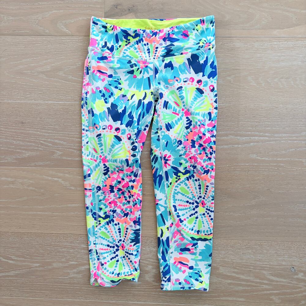 Lilly Pulitzer Upf 50+ Luxletic 21" Weekender Cropped Pants Leggings Small